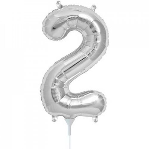 (image for) Silver Number 2 Foil Balloon (41cm)